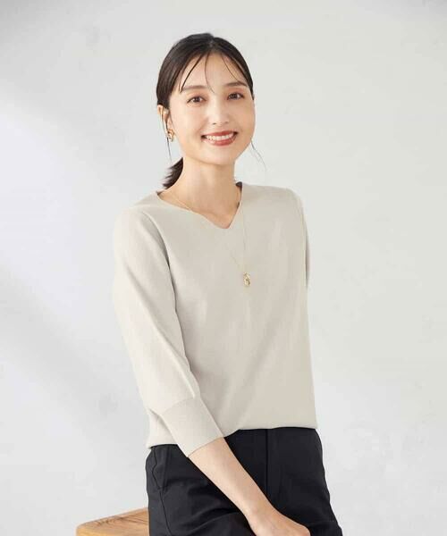 a.v.v / アー・ヴェ・ヴェ ニット・セーター | 【UVカット/洗える】Vネック美ラクるパフスリーブニット | 詳細15
