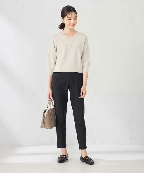 a.v.v / アー・ヴェ・ヴェ ニット・セーター | 【UVカット/洗える】Vネック美ラクるパフスリーブニット | 詳細17