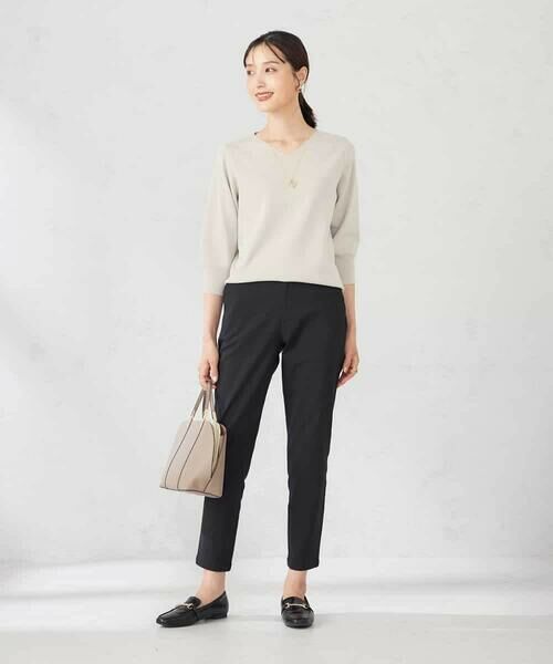 a.v.v / アー・ヴェ・ヴェ ニット・セーター | 【UVカット/洗える】Vネック美ラクるパフスリーブニット | 詳細18