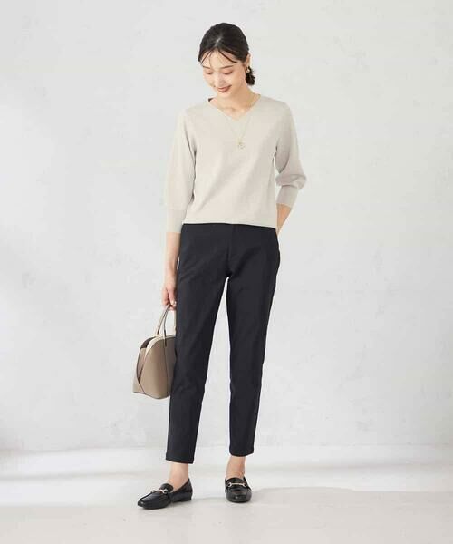 a.v.v / アー・ヴェ・ヴェ ニット・セーター | 【UVカット/洗える】Vネック美ラクるパフスリーブニット | 詳細19