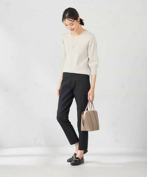 a.v.v / アー・ヴェ・ヴェ ニット・セーター | 【UVカット/洗える】Vネック美ラクるパフスリーブニット | 詳細21