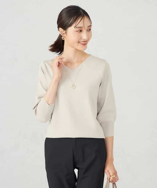 a.v.v / アー・ヴェ・ヴェ ニット・セーター | 【UVカット/洗える】Vネック美ラクるパフスリーブニット | 詳細23