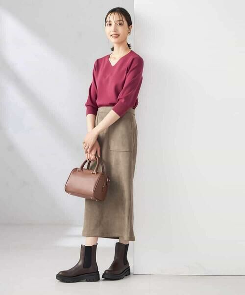 a.v.v / アー・ヴェ・ヴェ ニット・セーター | 【UVカット/洗える】Vネック美ラクるパフスリーブニット | 詳細5