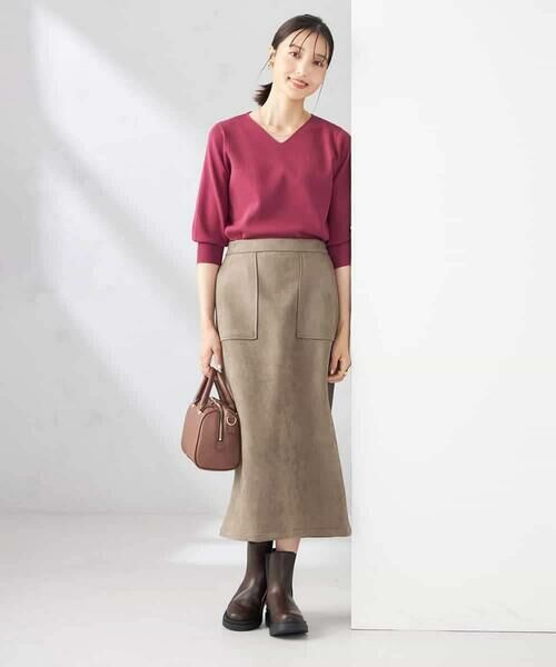 a.v.v / アー・ヴェ・ヴェ ニット・セーター | 【UVカット/洗える】Vネック美ラクるパフスリーブニット | 詳細8