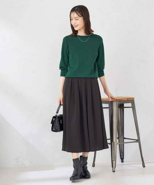 a.v.v / アー・ヴェ・ヴェ ニット・セーター | 【UVカット/洗える】ボートネックパフスリーブ美ラクるニット | 詳細11