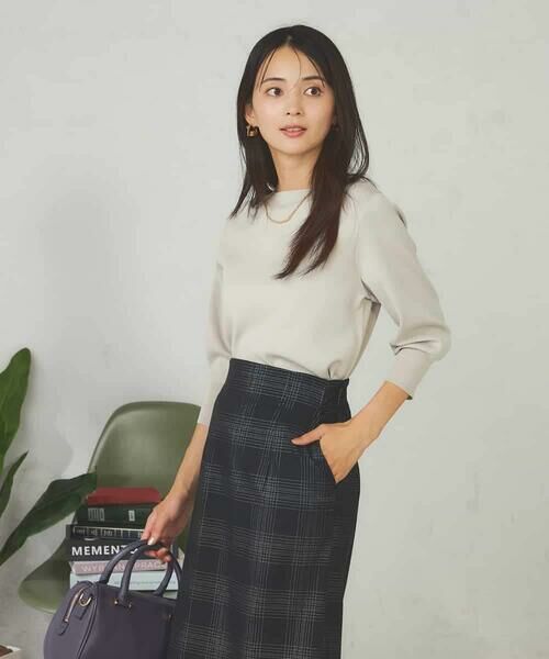 a.v.v / アー・ヴェ・ヴェ ニット・セーター | 【UVカット/洗える】ボートネックパフスリーブ美ラクるニット | 詳細12