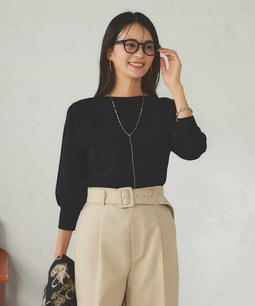 a.v.v / アー・ヴェ・ヴェ ニット・セーター | 【UVカット/洗える】ボートネックパフスリーブ美ラクるニット | 詳細21