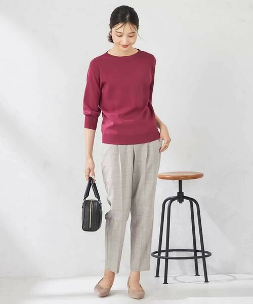 a.v.v / アー・ヴェ・ヴェ ニット・セーター | 【UVカット/洗える】ボートネックパフスリーブ美ラクるニット | 詳細4