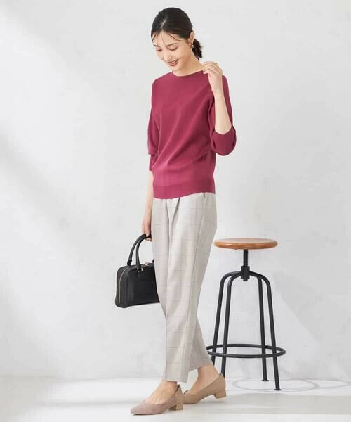 a.v.v / アー・ヴェ・ヴェ ニット・セーター | 【UVカット/洗える】ボートネックパフスリーブ美ラクるニット | 詳細7