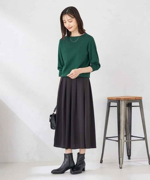 a.v.v / アー・ヴェ・ヴェ ニット・セーター | 【UVカット/洗える】ボートネックパフスリーブ美ラクるニット | 詳細9