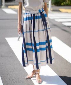 a.v.v / アー・ヴェ・ヴェ ロング・マキシ丈スカート | 【洗濯機で洗える】ビッグチェックボリュームスカート