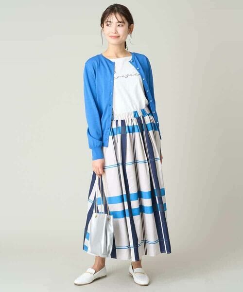 a.v.v / アー・ヴェ・ヴェ ロング・マキシ丈スカート | 【洗濯機で洗える】ビッグチェックボリュームスカート | 詳細11