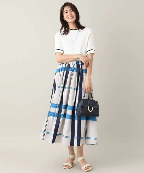 a.v.v / アー・ヴェ・ヴェ ロング・マキシ丈スカート | 【洗濯機で洗える】ビッグチェックボリュームスカート | 詳細3