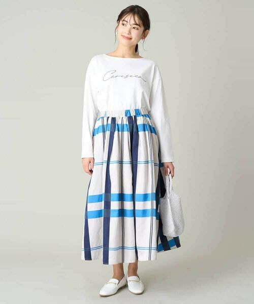a.v.v / アー・ヴェ・ヴェ ロング・マキシ丈スカート | 【洗濯機で洗える】ビッグチェックボリュームスカート | 詳細8