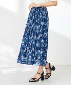 a.v.v / アー・ヴェ・ヴェ ロング・マキシ丈スカート | 【洗える】プリントランダムプリーツスカート