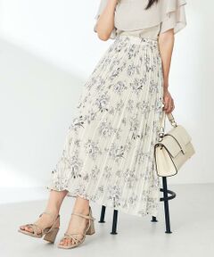 a.v.v / アー・ヴェ・ヴェ ロング・マキシ丈スカート | 【洗える】プリントランダムプリーツスカート