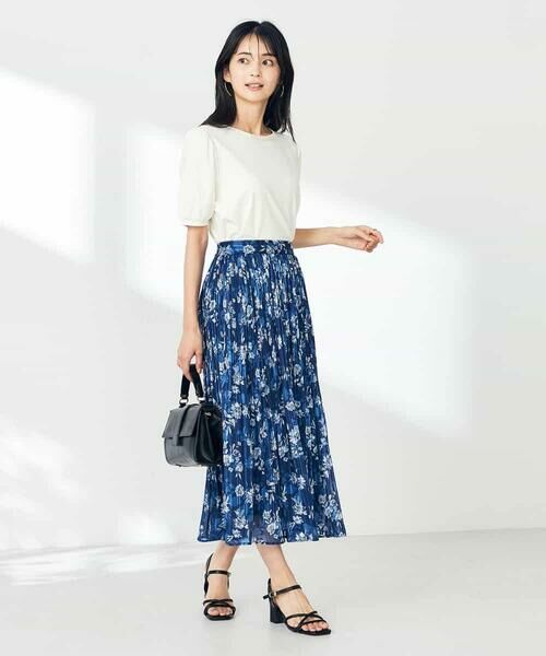 a.v.v / アー・ヴェ・ヴェ ロング・マキシ丈スカート | 【洗える】プリントランダムプリーツスカート | 詳細11