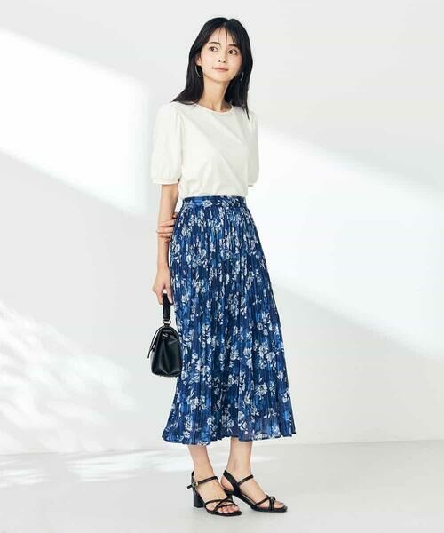 a.v.v / アー・ヴェ・ヴェ ロング・マキシ丈スカート | 【洗える】プリントランダムプリーツスカート | 詳細12