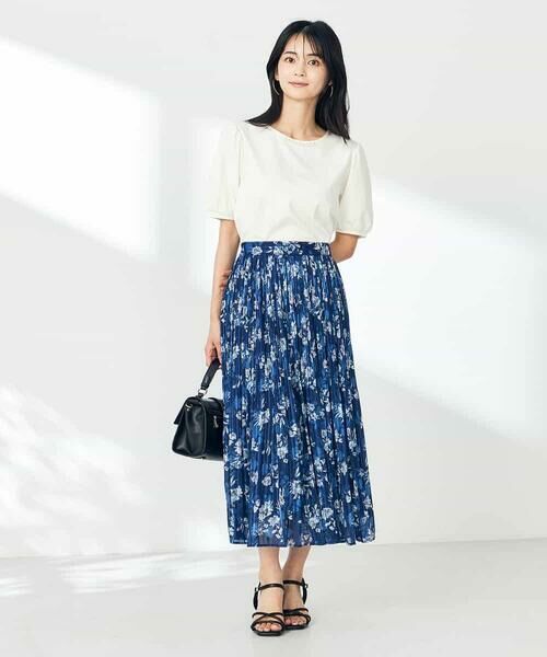 a.v.v / アー・ヴェ・ヴェ ロング・マキシ丈スカート | 【洗える】プリントランダムプリーツスカート | 詳細13