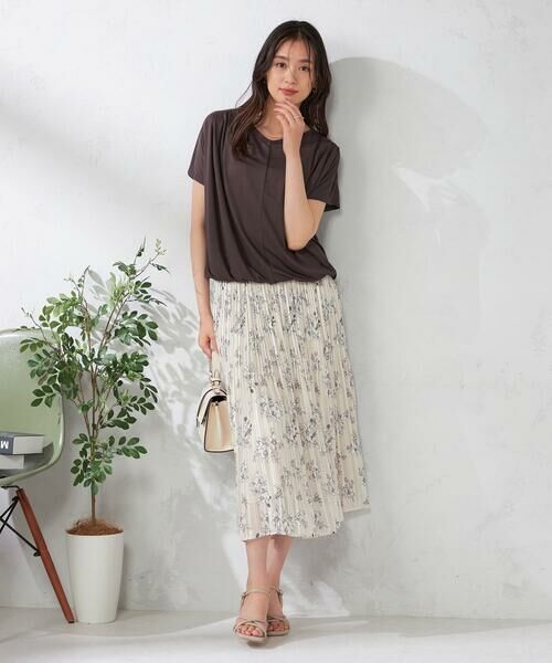 a.v.v / アー・ヴェ・ヴェ ロング・マキシ丈スカート | 【洗える】プリントランダムプリーツスカート | 詳細27