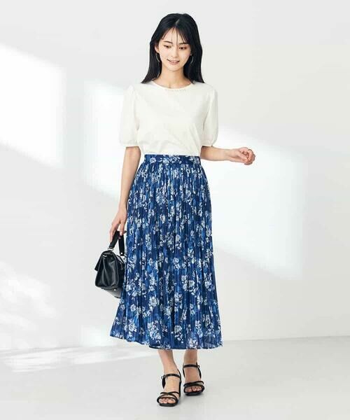 a.v.v / アー・ヴェ・ヴェ ロング・マキシ丈スカート | 【洗える】プリントランダムプリーツスカート | 詳細9