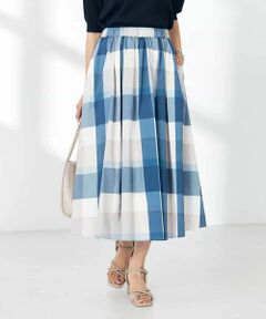 a.v.v / アー・ヴェ・ヴェ ロング・マキシ丈スカート | 【接触冷感/洗える】ビックチェックタフタスカート