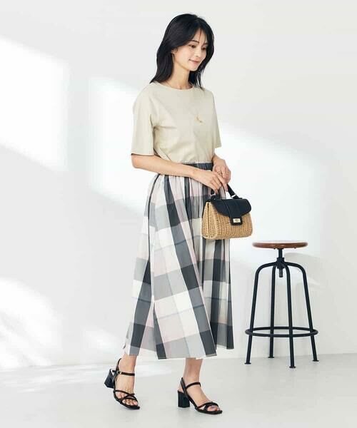 a.v.v / アー・ヴェ・ヴェ ロング・マキシ丈スカート | 【接触冷感/洗える】ビックチェックタフタスカート | 詳細10