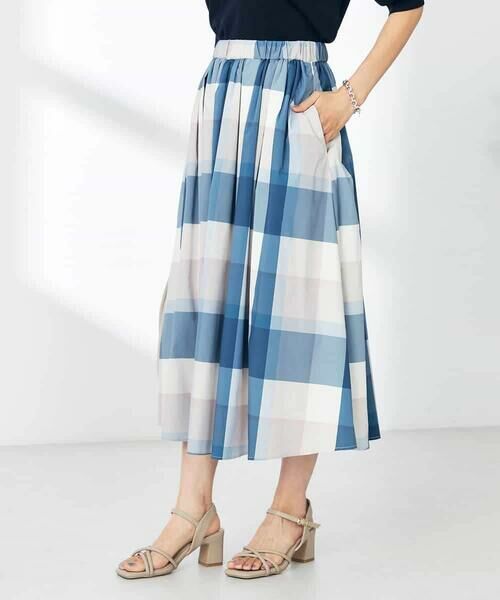 a.v.v / アー・ヴェ・ヴェ ロング・マキシ丈スカート | 【接触冷感/洗える】ビックチェックタフタスカート | 詳細13