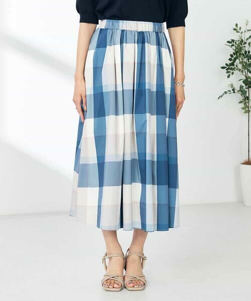 a.v.v / アー・ヴェ・ヴェ ロング・マキシ丈スカート | 【接触冷感/洗える】ビックチェックタフタスカート | 詳細25