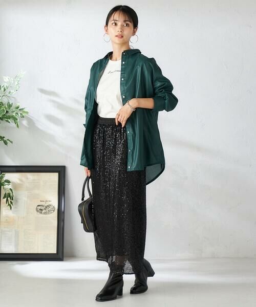 a.v.v / アー・ヴェ・ヴェ ロング・マキシ丈スカート | スパンコールナロースカート | 詳細10
