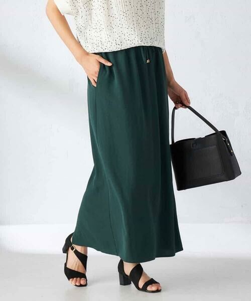 a.v.v / アー・ヴェ・ヴェ ロング・マキシ丈スカート | 【接触冷感裏地/洗える】ドロストイージーナロースカート | 詳細1