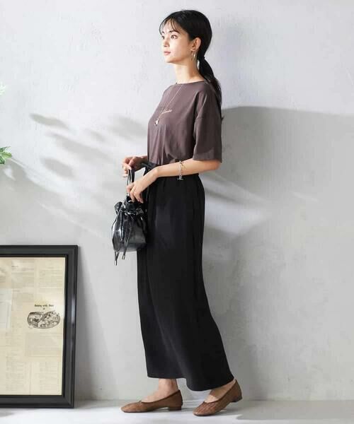 a.v.v / アー・ヴェ・ヴェ ロング・マキシ丈スカート | 【接触冷感裏地/洗える】ドロストイージーナロースカート | 詳細12