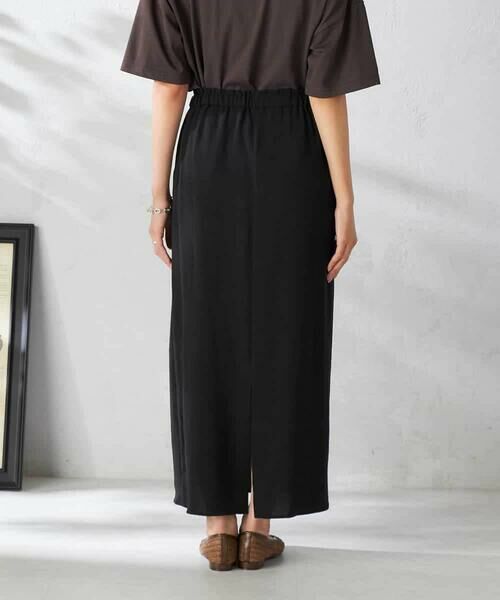 a.v.v / アー・ヴェ・ヴェ ロング・マキシ丈スカート | 【接触冷感裏地/洗える】ドロストイージーナロースカート | 詳細16