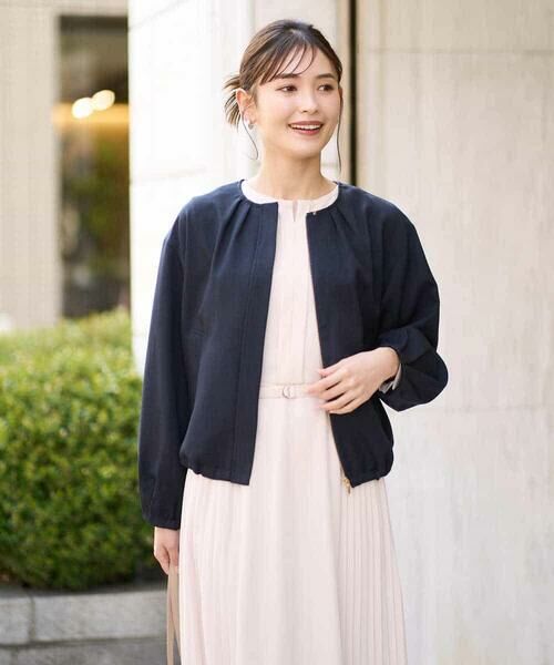 a.v.v / アー・ヴェ・ヴェ セットアップ | 麻調ノーカラーブルゾン | 詳細1