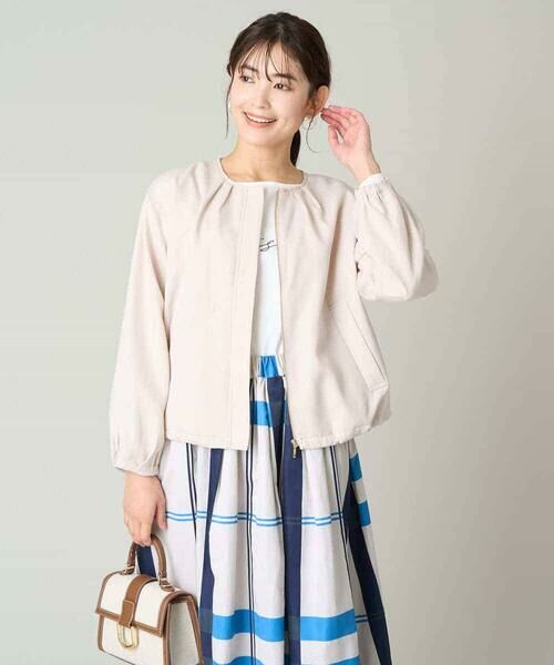 a.v.v / アー・ヴェ・ヴェ セットアップ | 麻調ノーカラーブルゾン | 詳細18