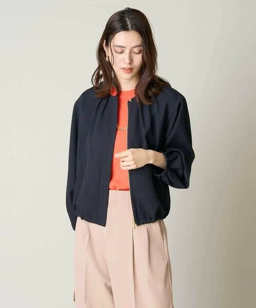 a.v.v / アー・ヴェ・ヴェ セットアップ | 麻調ノーカラーブルゾン | 詳細5