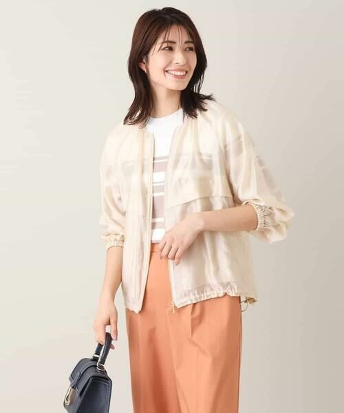 a.v.v / アー・ヴェ・ヴェ セットアップ | 【マシンウォッシャブル/接触冷感】ノーカラーシアーブルゾン | 詳細1