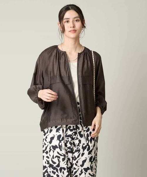 a.v.v / アー・ヴェ・ヴェ セットアップ | 【マシンウォッシャブル/接触冷感】ノーカラーシアーブルゾン | 詳細16