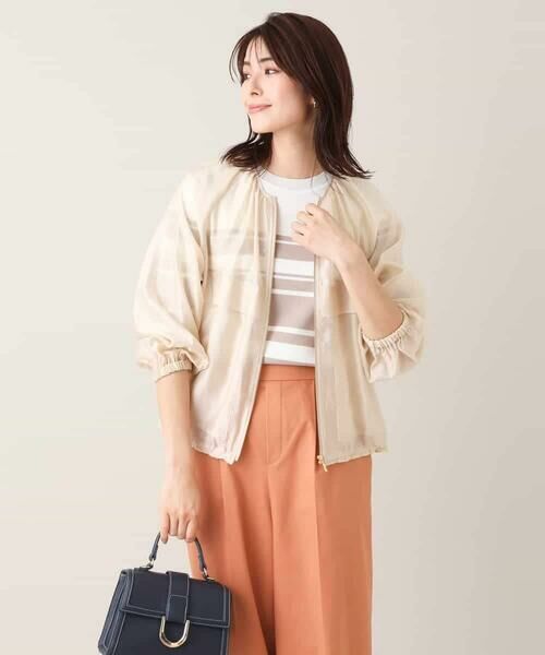 a.v.v / アー・ヴェ・ヴェ セットアップ | 【マシンウォッシャブル/接触冷感】ノーカラーシアーブルゾン | 詳細2