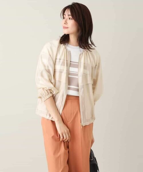 a.v.v / アー・ヴェ・ヴェ セットアップ | 【マシンウォッシャブル/接触冷感】ノーカラーシアーブルゾン | 詳細3