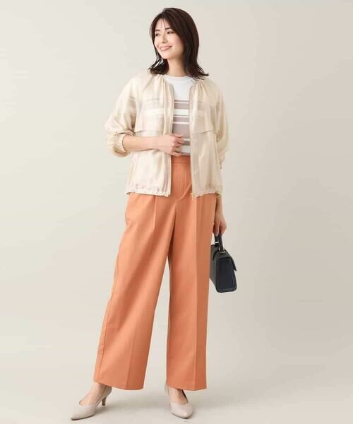 a.v.v / アー・ヴェ・ヴェ セットアップ | 【マシンウォッシャブル/接触冷感】ノーカラーシアーブルゾン | 詳細4