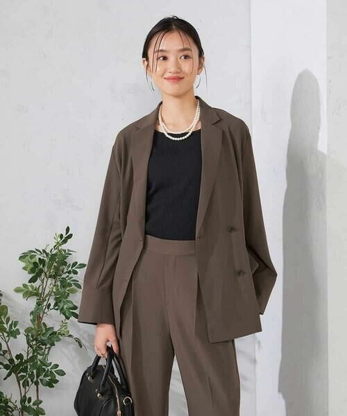 a.v.v / アー・ヴェ・ヴェ セットアップ | 【接触冷感/UVカット/吸水速乾】美ラクるダブルブレストジャケット | 詳細1