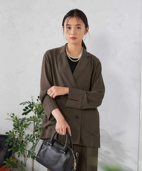 a.v.v / アー・ヴェ・ヴェ セットアップ | 【接触冷感/UVカット/吸水速乾】美ラクるダブルブレストジャケット | 詳細3