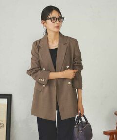 新品！　Sillage ブラウン テーラードジャケット SLY（スライ）の「SUITING TAILOR JK スーチング テーラー