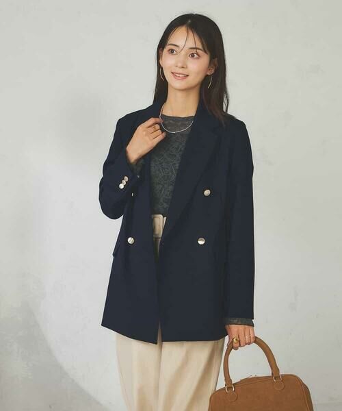 a.v.v / アー・ヴェ・ヴェ テーラードジャケット | 【マシンウォッシャブル】ダブルブレストジャケット | 詳細2