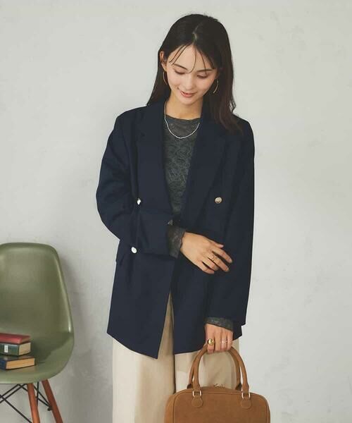 a.v.v / アー・ヴェ・ヴェ テーラードジャケット | 【マシンウォッシャブル】ダブルブレストジャケット | 詳細3