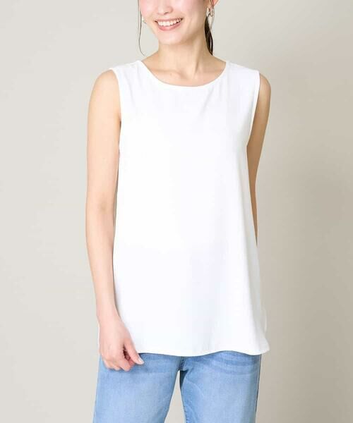 a.v.v / アー・ヴェ・ヴェ カットソー | ラウンドヘムタンクトップ（ホワイト）