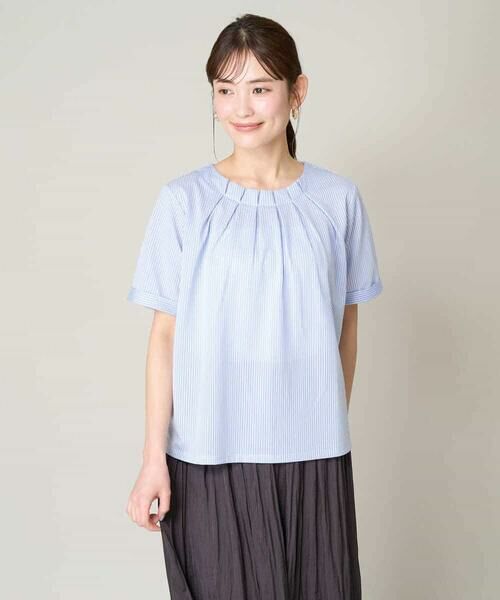 a.v.v / アー・ヴェ・ヴェ カットソー | 【UVカット/イージーケア】ストライプジャガードトップス | 詳細14
