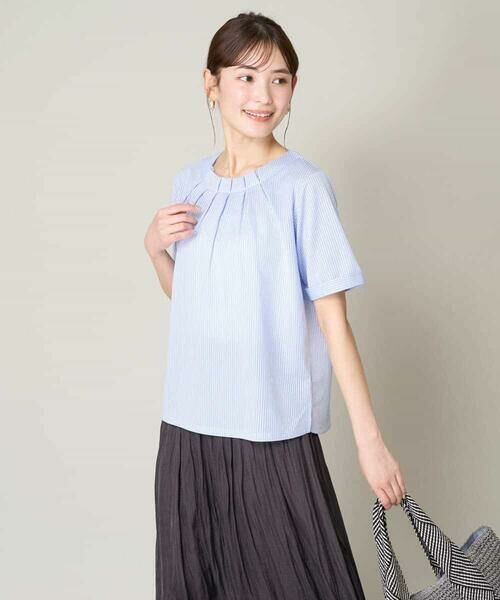 a.v.v / アー・ヴェ・ヴェ カットソー | 【UVカット/イージーケア】ストライプジャガードトップス | 詳細27