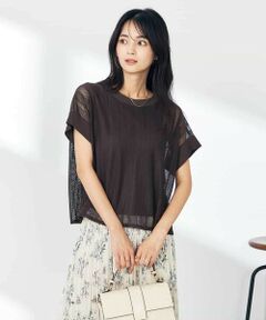 a.v.v / アー・ヴェ・ヴェ カットソー | 幾何レースレイヤードトップス